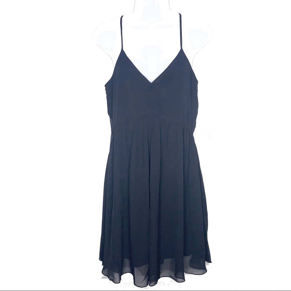 EXPRESS Black V-Neck Mini Dress S